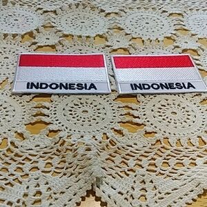 Geographic Iron-On Patches, set of two, new items. 2" X 3"